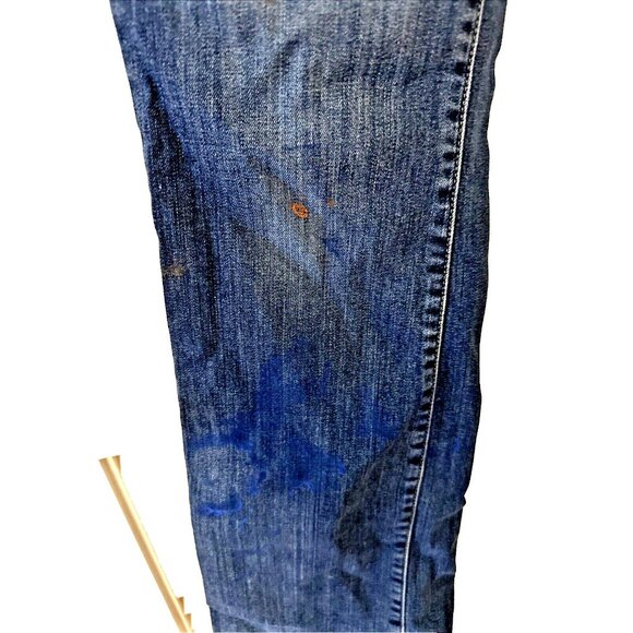 Rare Vintage DKNY Women's Soho Boot Jeans HANDPRINT 30" Waist 29" Inseam 8" Rise - Picture 7 of 14